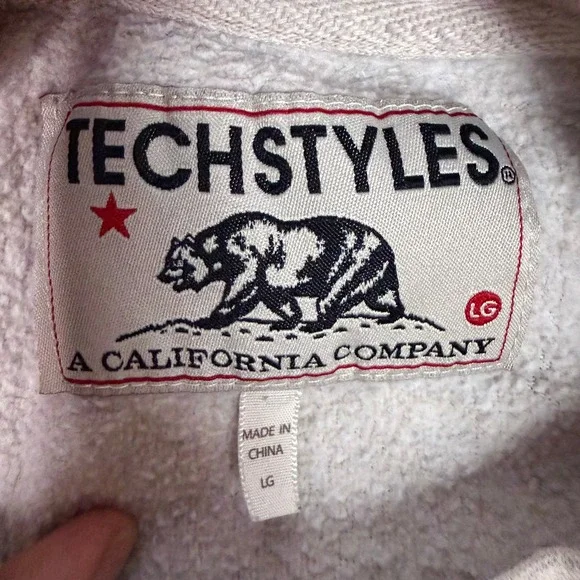 Techstyles Vail Colorado Pine Tree Graphic Sweatshirt Heather Oatmeal Mens LG - Picture 4 of 6